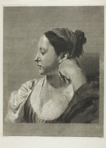 Eine junge Frau im Profil
