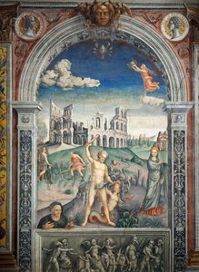 Fresko von Giovanni Maria Falconetto (1468-1535), Halle des Tierkreises, Palazzo D