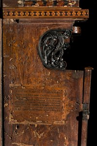 Lignaeanischer Kanonischer Chor, Intarsien von Giovanni Maria Platina 1484, Linke Seitenintarsie von Giovanni Maria Platina