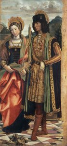St. Katharina von Alexandria und St. Sebastian, ca. 1496 von Giovanni Martino Spanzotti