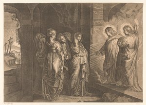 Heilige Frauen am Grab Christi von Giovanni Merlo (attributed to)