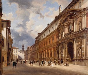 Blick auf das Ospedale Maggiore in Mailand, von Giovanni Migliara
