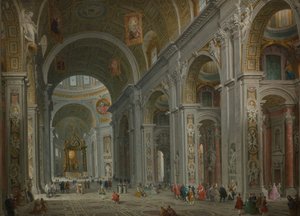 Innenraum von St. Peter, Rom, nach 1754 von Giovanni Paolo Panini