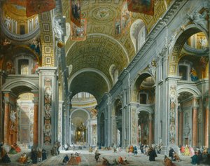 Innenansicht von Sankt Peter, Rom von Giovanni Paolo Panini
