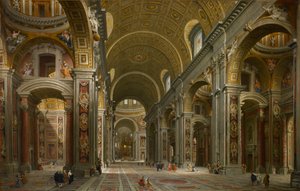 Innenraum von St. Peter, Rom von Giovanni Paolo Panini