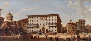 Ein Fest auf der Piazza di Spagna, Rom von Giovanni Paolo Pannini