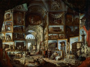 Imaginäre Galerie antiker Ansichten von Rom von Giovanni Paolo Pannini