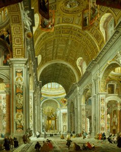 Innenraum des Petersdoms von Giovanni Paolo Pannini