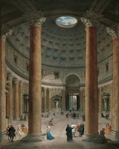 Innenraum des Pantheon, Rom von Giovanni Paolo Panini (1691-1765) von Giovanni Paolo Pannini