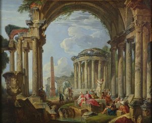 Predigt unter den antiken Ruinen, ca. 1740-50