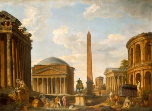 Römisches Capriccio: Das Pantheon und andere Monumente von Giovanni Paolo Pannini