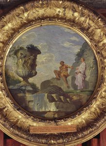Ruinen mit zwei Männern von Giovanni Paolo Pannini
