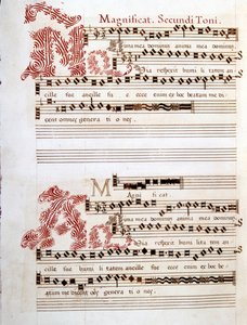 Magnificat, Manuskript der „Messen von Mantua“ von Giovanni Pierluigi da Palestrina