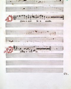 OSANNA, Manuskript der „Messen von Mantua“ von Giovanni Pierluigi da Palestrina von Giovanni Pierluigi da (after) Palestrina