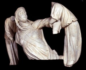Grabdenkmal für Margarete von Brabant, von zwei Engeln in die Luft gehoben (Skulptur)