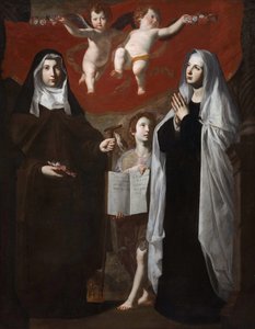 Heilige Elisabeth von Ungarn und Heilige Franziska von Rom, 1634 von Giovanni Ricca