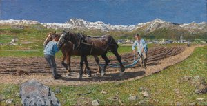 Das Pflügen von Giovanni Segantini