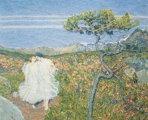 Liebe am Brunnen des Lebens (Detail) von Giovanni Segantini