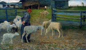 Rückkehr zum Stall von Giovanni Segantini