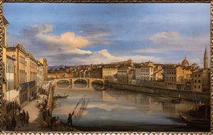 Blick auf den Arno von der Alla Carraia Brücke