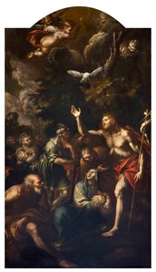 Die Predigt von Johannes dem Täufer (Predigt von Johannes dem Täufer) Gemälde von Giovanni Stefano Doneda genannt Il Montalto (1611-1689) 1666 Private Sammlung von Giovanni Stefano (1608 89) Danedi
