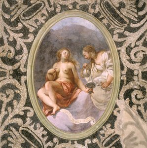 Weibliche Figuren, Decke der Höhle von Giovanni Stefano Danedi