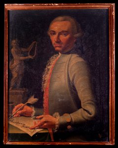 Porträt von Christian Joseph Lidarti, österreichischer Komponist und Harfenist. Gemälde von Giovanni Stella. 18. Jahrhundert. Bologna, Civico Museo Bibliografico von Giovanni Stella