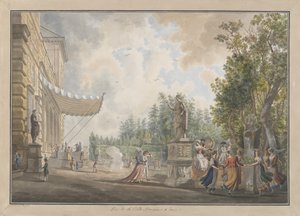 Villa Borghese, ca. 1780 von Giovanni Volpato, Louis Ducros