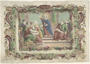Christus unter den Schriftgelehrten im Tempel Jesus Christus in medio doctorum / Nuestro señor en medio de los doctores von Giovanni Volpato (possibly)