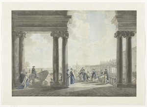 Ansicht der Gärten der Villa Medici in Rom (Ansichten von Rom und Umgebung)