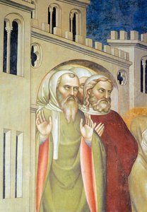 Figuren von Männern, Detail aus der Auferstehung des Lazarus