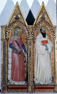 Hl. Katharina von Alexandria und Bernardo (Detail) von Giovanni da Milano