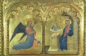 Die Verkündigung (Detail) von Giovanni da Milano
