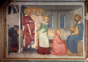 Das Leben der Jungfrau: Christus im Haus von Martha und Maria von Giovanni da Milano