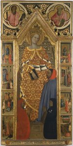 Heilige Katharina mit Szenen aus ihrem Leben, Ende des 14. Jahrhunderts