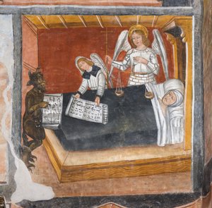 Das Urteil der Seele auf dem Sterbebett von Giovanni di Cherasco Botoneri