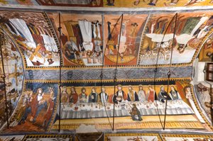 Das Gewölbe der Botoneri-Kapelle mit Geschichten der Passion Christi von Giovanni di Cherasco Botoneri