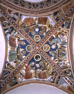 Die Ärzte im Tempel, die Evangelisten und acht Propheten, aus dem Kapellengewölbe (Fresko) von Giovanni di Corraduccio
