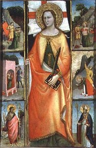 Hl. Reparata, mit Szenen des Martyriums und den hl. Johannes der Täufer und Nikolaus