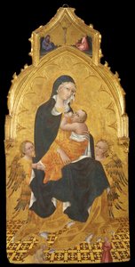 Madonna mit Kind und Engeln. Die Verkündigung, um 1440 von Giovanni di Paolo