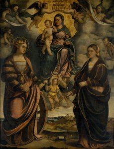 Madonna und Kind zwischen den Heiligen Katharina und Apollonia