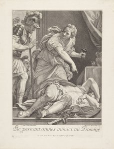 Jaël zeigt Barak den getöteten Sisera von Girolamo Ferroni