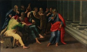 St. Johannes trinkt aus dem vergifteten Kelch