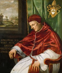 Porträt von Papst Gregor XII. von Girolamo Muziano