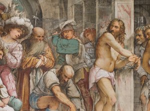 Zentrales Kirchenschiff, fünfter südlicher Spann, Geißelung Christi, Jerome Romanino
