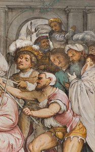 Zentrales Schiff, vierter südlicher Spann, Krönung mit Dornen von Girolamo Romanino