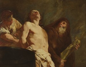 Das Martyrium des heiligen Johannes des Evangelisten, ca. 1730 von Giulia Lama