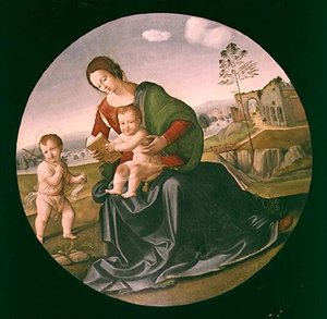 Madonna mit Kind und dem kleinen Johannes dem Täufer von Giuliano Bugiardini