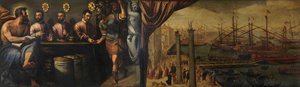 Der heilige Markus hilft drei Magistraten bei der Rekrutierung der Miliz für die Flotte, um 1586 von Giulio Angolo del Moro