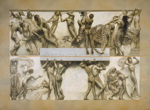 Liebe, aus dem Zyklus des menschlichen Lebens von Giulio Aristide Sartorio